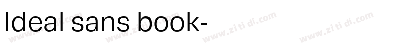 ldeal sans book字体转换